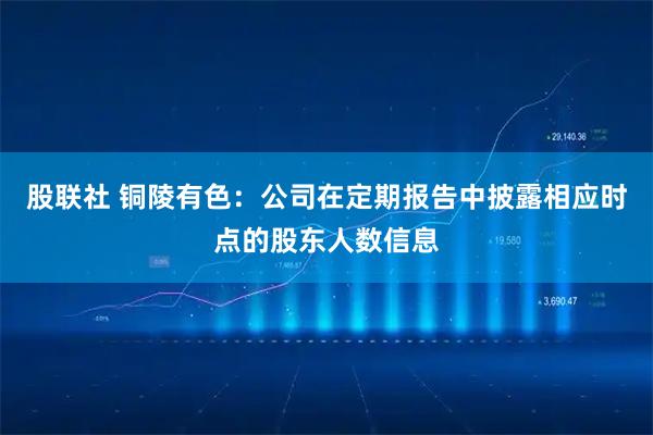 股联社 铜陵有色：公司在定期报告中披露相应时点的股东人数信息