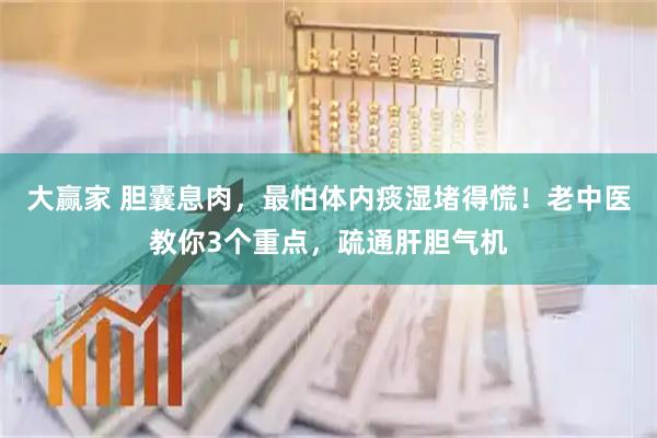 大赢家 胆囊息肉，最怕体内痰湿堵得慌！老中医教你3个重点，疏通肝胆气机